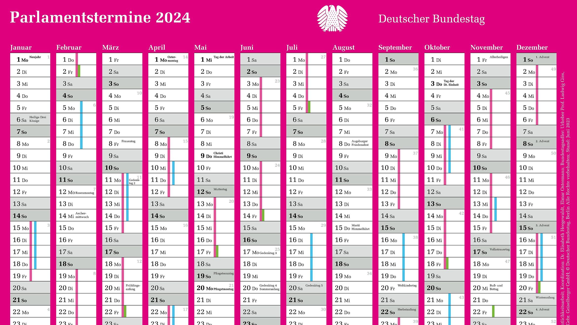 Deutscher Bundestag Sitzungskalender