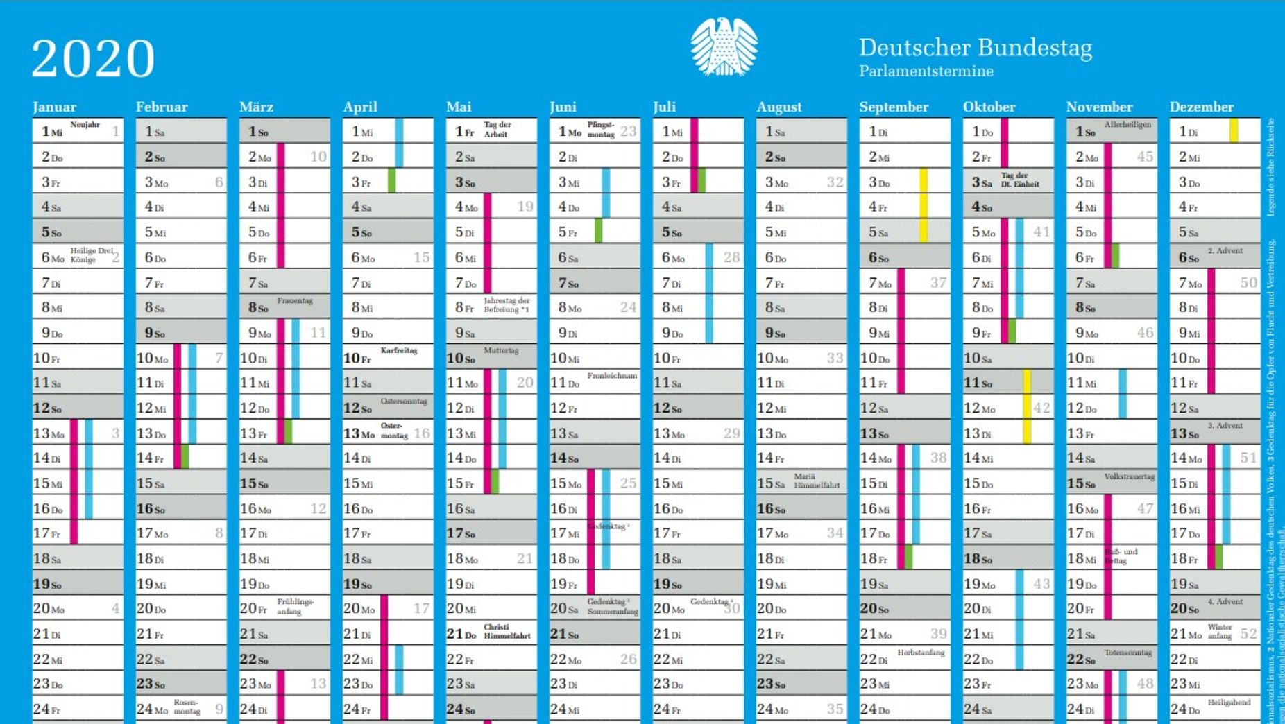 Deutscher Bundestag Sitzungskalender